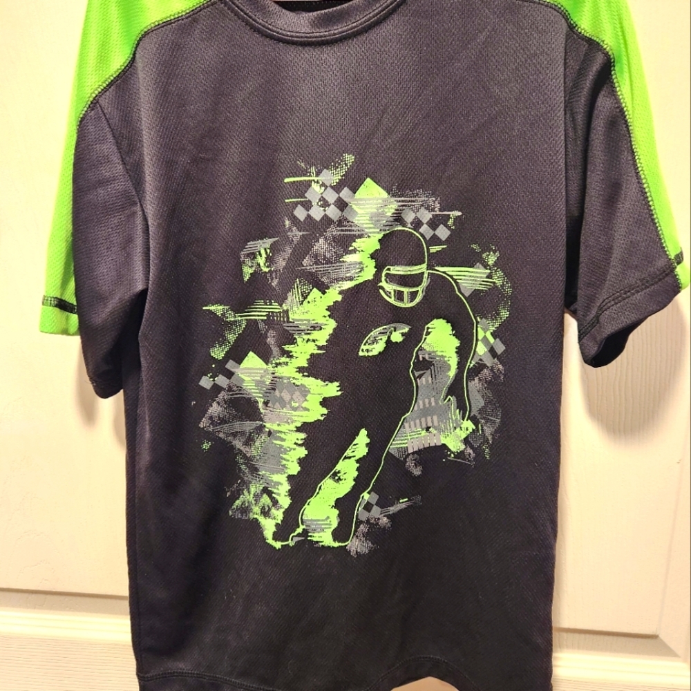 Energy Zone Black and Green Sports Tee